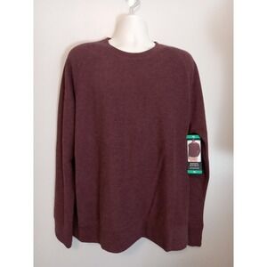 banana republic Men Heather Red Crew Neck Longsleeve‎ Pullover  Sweater Size XL
